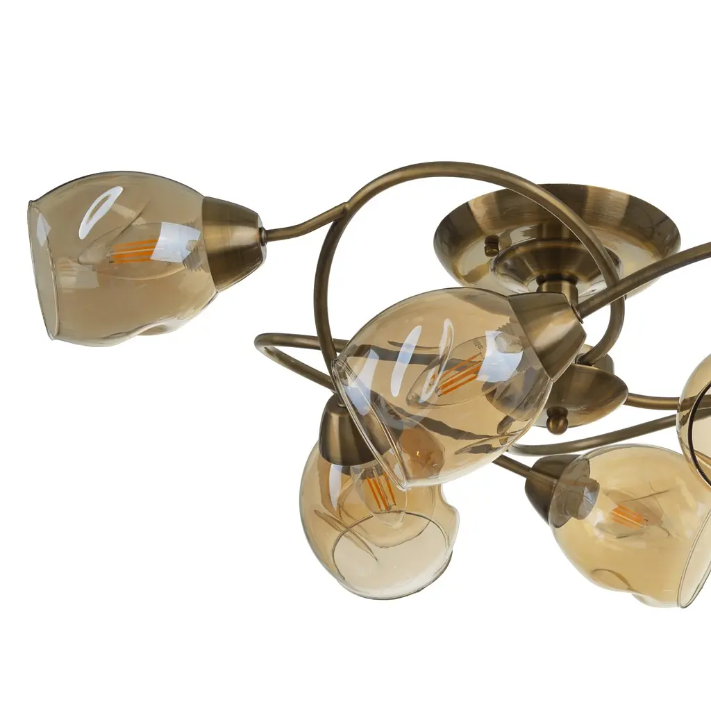 Люстра потолочная Brille в спальню E27 60W G (LK-665C/8) - фото 2