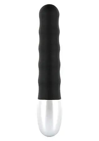 Вібратор Seven Creations Discretion Ribbed Vibrator Міні-, 11х2 см. чорний