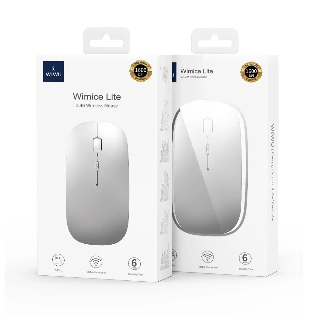 Маніпулятор миша бездротова WIWU Wimice Lite 2.4G Wireless Mouse WM101-C silver - фото 7