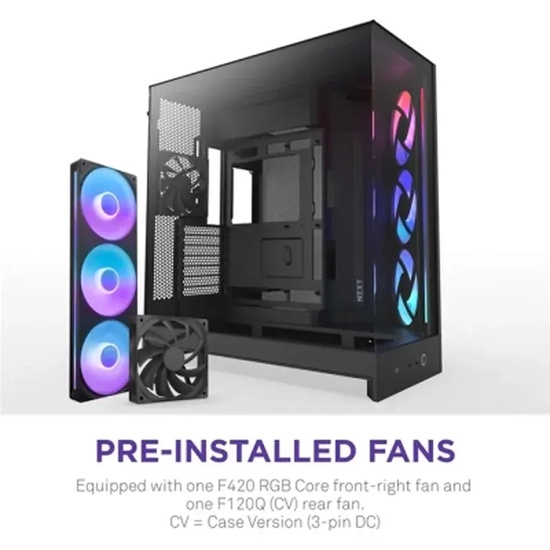 Корпус для ПК NZXT H9 Flow RGB Dual-Chamber All Black (CM-H92FB-R1) - фото 3
