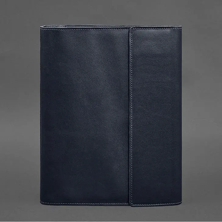Шкіряна папка для документів "Сімейна" А4 Темно-синя - фото 6