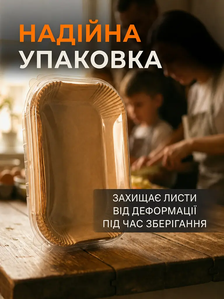 Пергамент для аерогриля Rainberg, пергамент для випікання 100шт, одноразові прямокутні форми для аерогриля 22*14 см, антипригарний пергаментний папір для мультипечі - фото 5