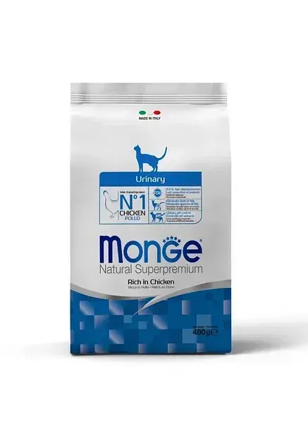 Корм Monge Cat Urinary Ricco сухий з куркою для профілактики СКХ у дорослих котів 400 г
