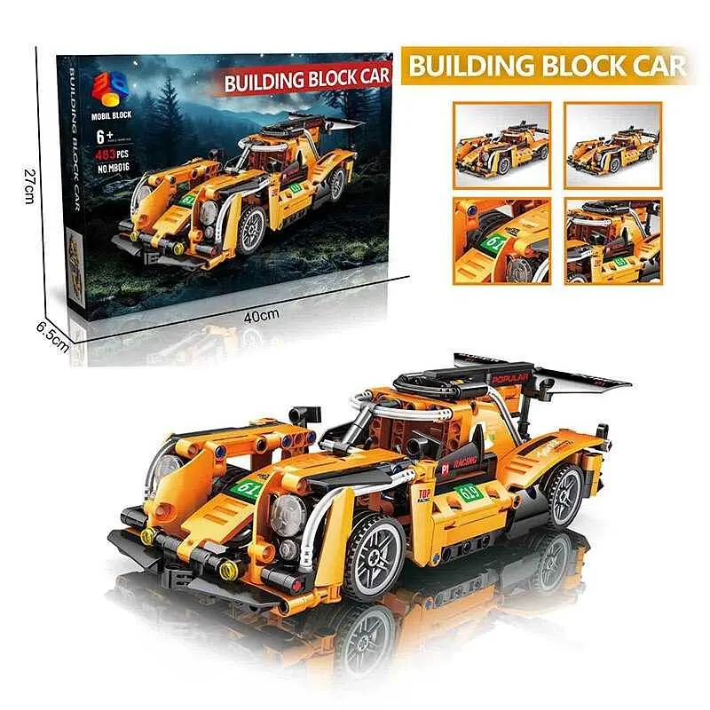 Конструктор A-Toys Автомобіль для перегонів 483 деталі гумові шини MB016 - фото 2