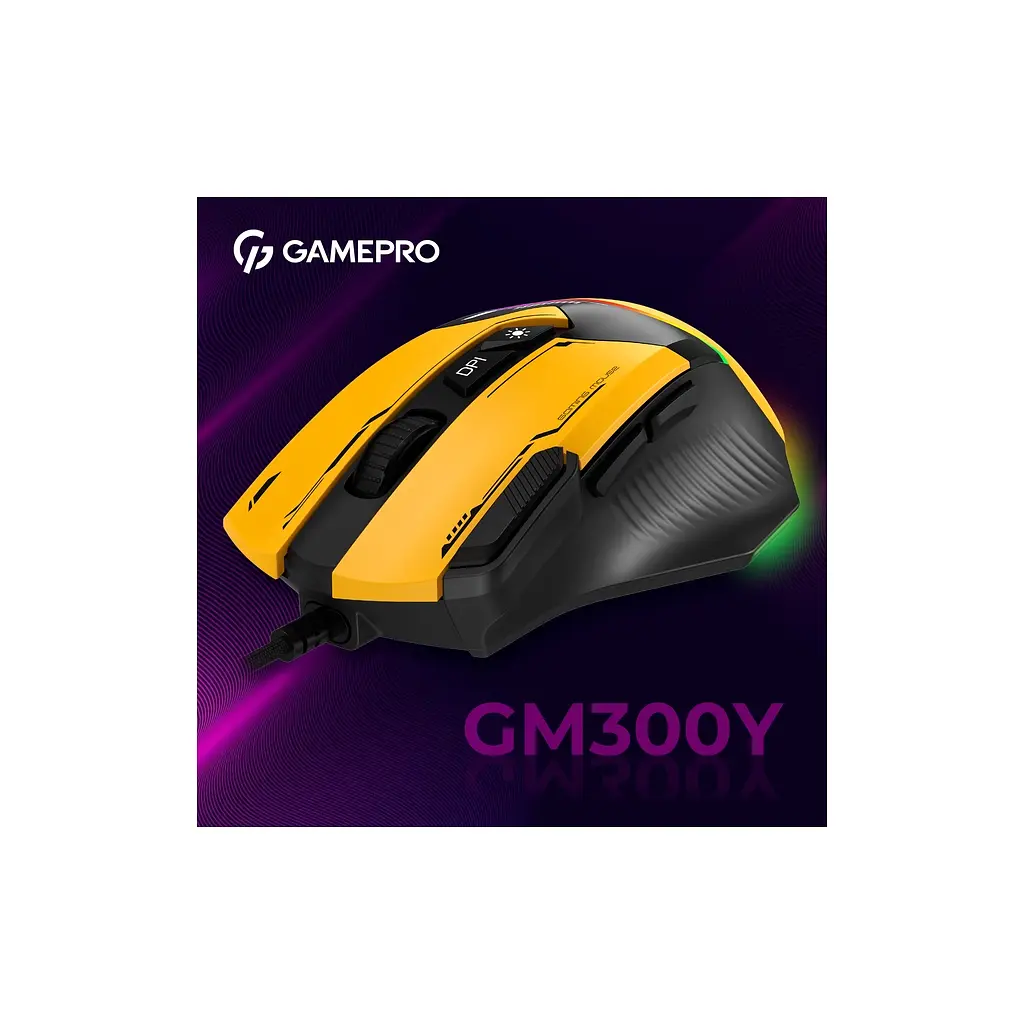 Мишка GamePro GM300Y USB Yellow/Black (GM300Y) - фото 6