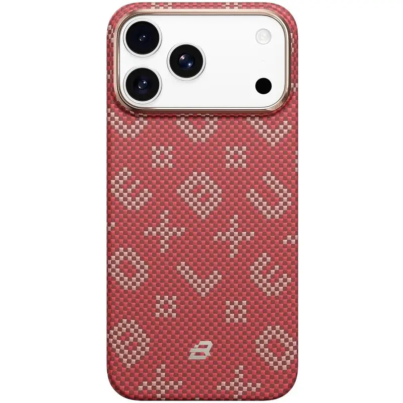 TPU+PC чохол Blueo Gilded Tactile Woven with Magnetic Fit для Apple iPhone 17 Pro (6.3") Red - фото 3