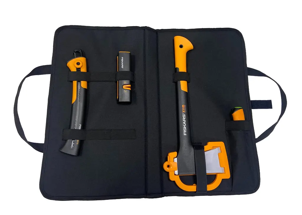 Подарунковий набір Fiskars (Сокира 1015640+точило 1000601+ніж 1023619+пила 1000614) 2021284 - фото 4