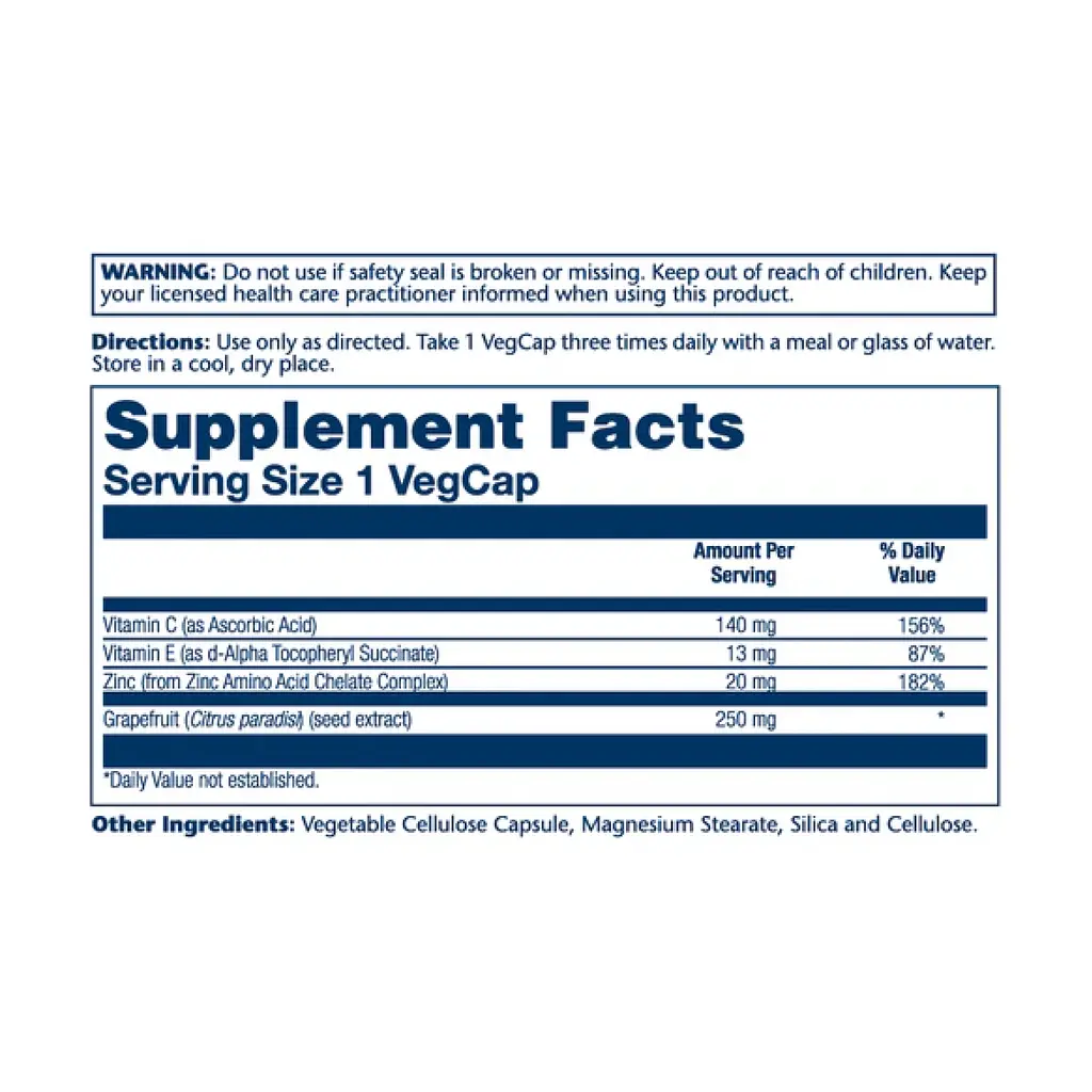 Екстракт кісточок грейпфрута Grapefruit Seed Extract 250 мг 60 вегетаріанських капсул - фото 2