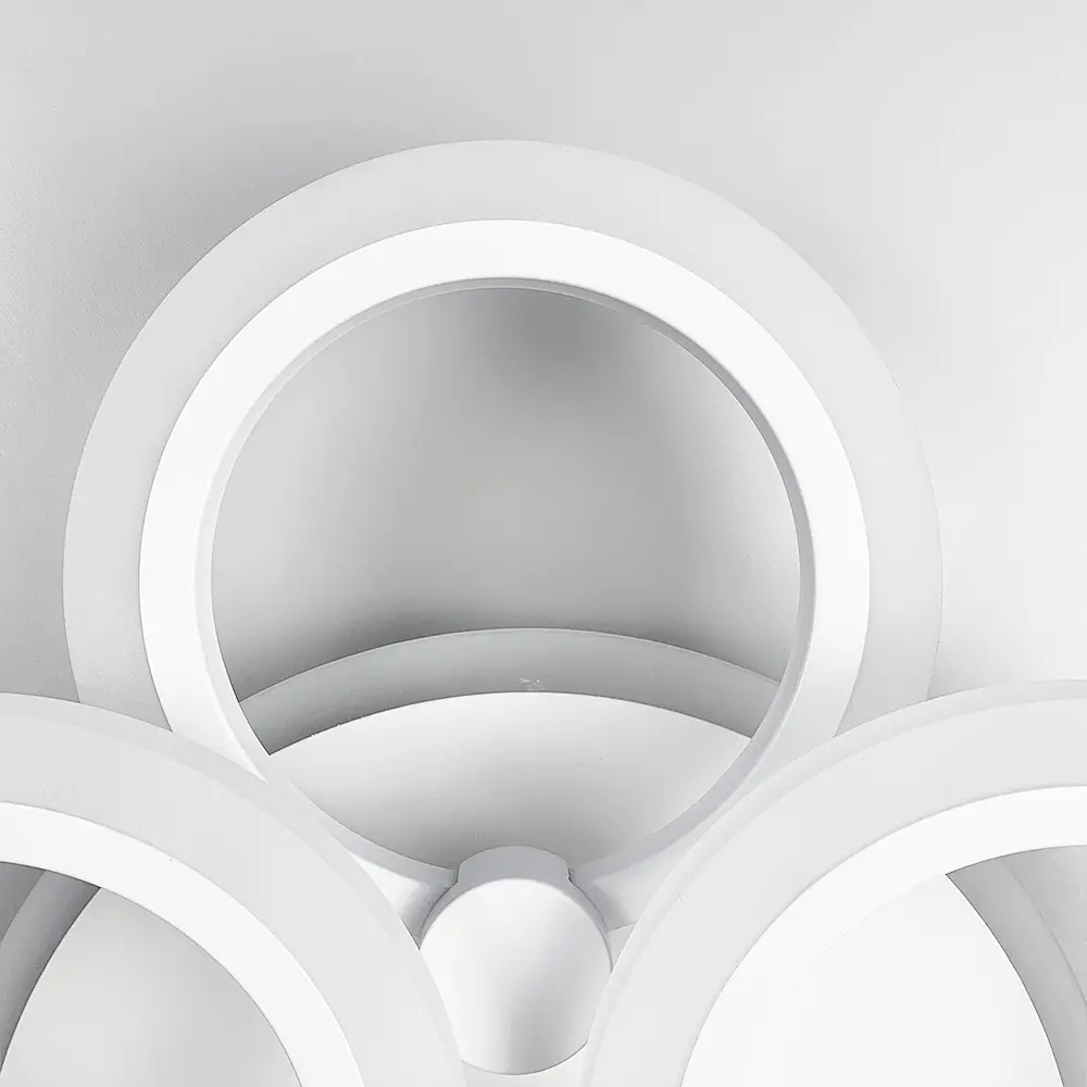 Светодиодная белая люстра Senta на 6 колец Line.F A 2374/3+3S WH - фото 2