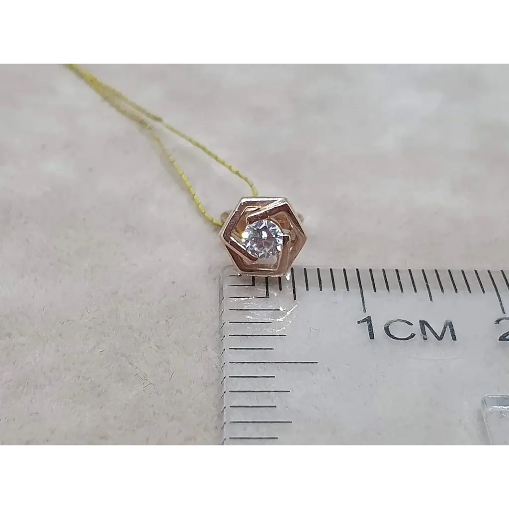 Золота моносережка-пуссета Платон з фіанітом. 1С157/01Б-1 - фото 5