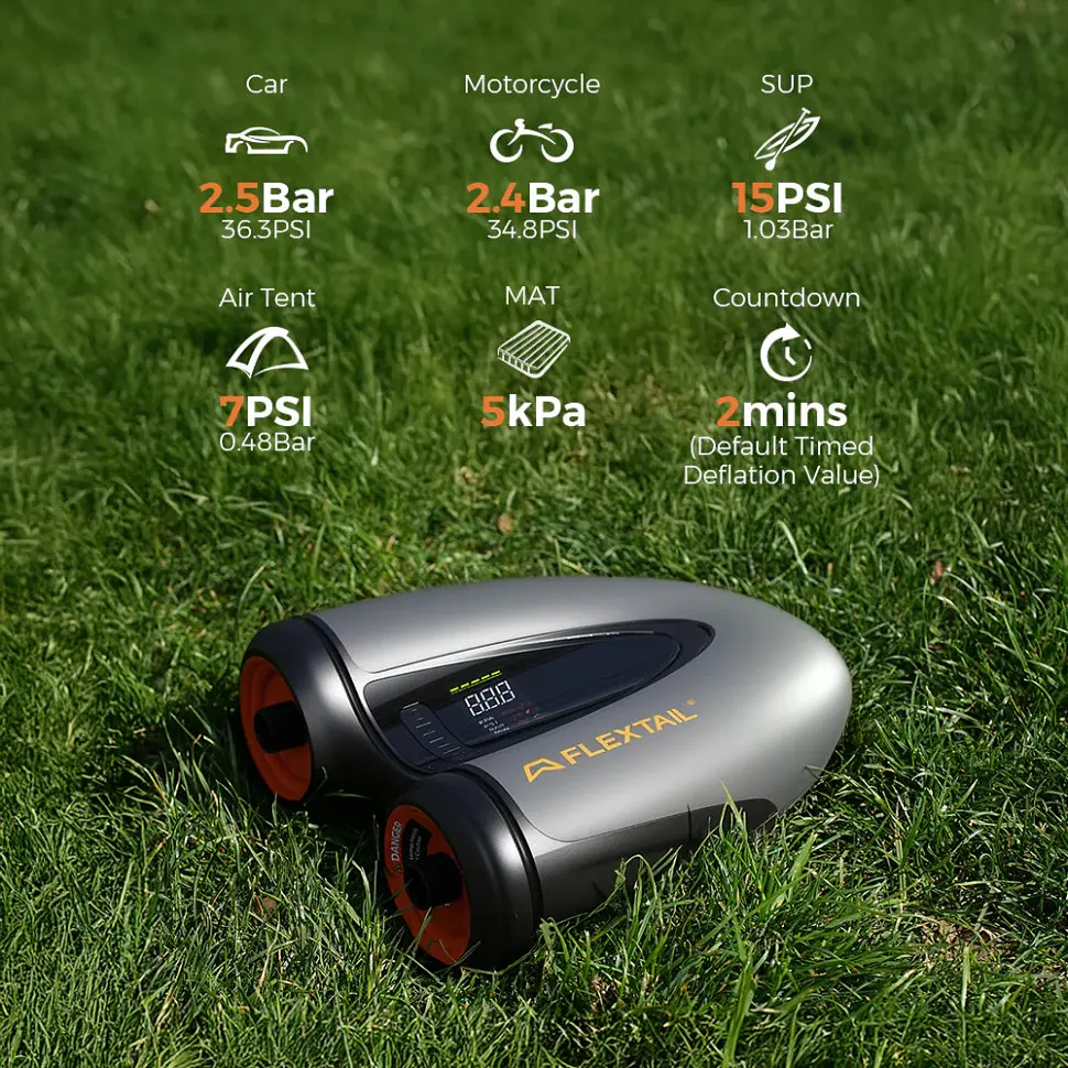 Насос кемпінговий для накачування човнів, сапів, Flextail Evo Sup Pump Pro, чорний - фото 2