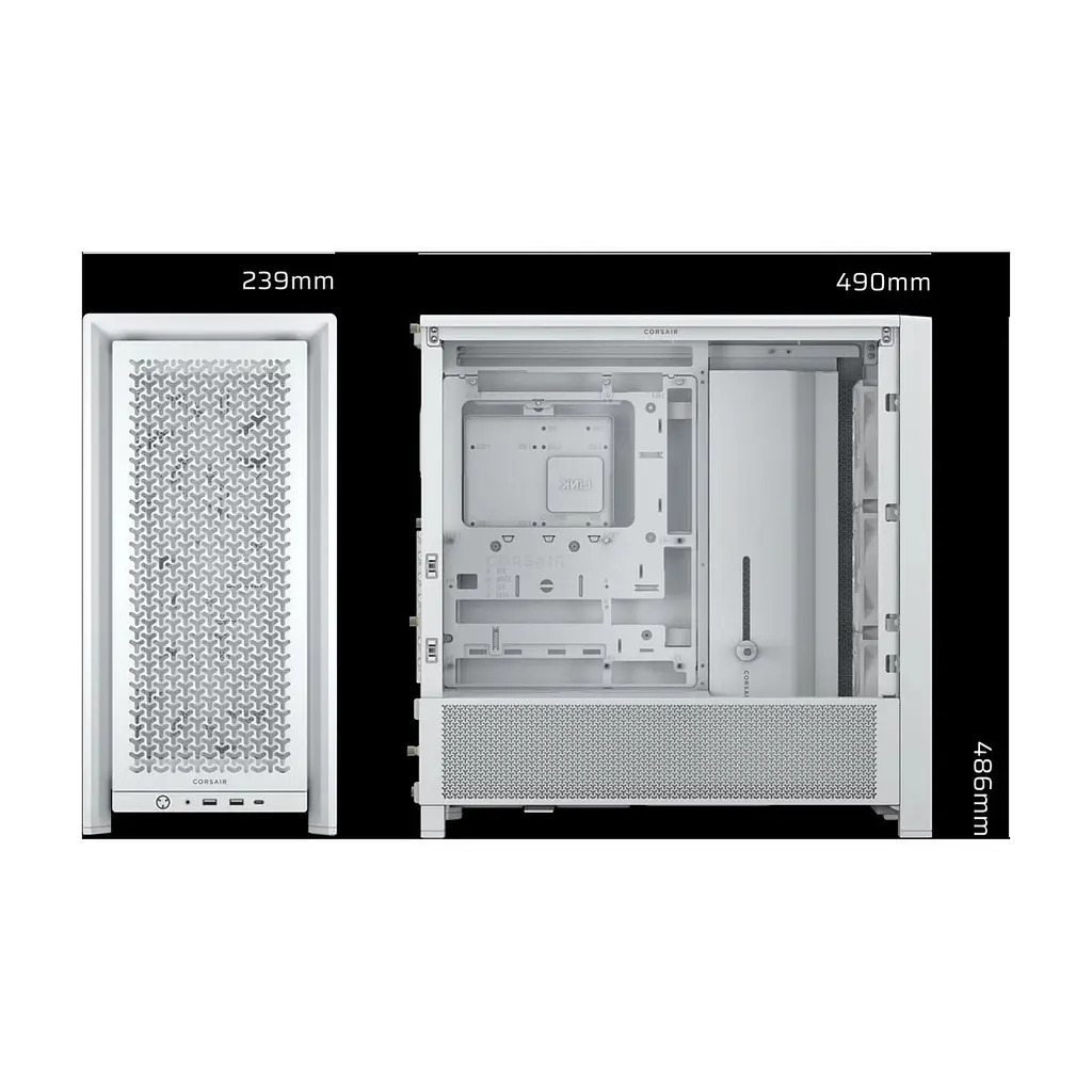 Корпус для ПК Corsair FRAME 4000D RS ARGB White (CC-9011297-WW) - фото 8