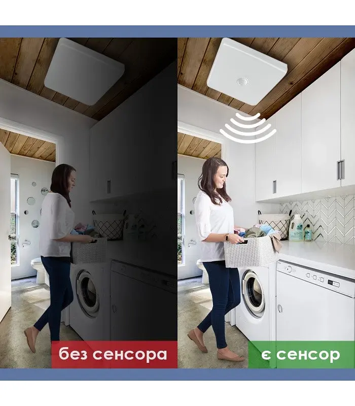 Світильник настінно-стельовий світлодіодний накладний з датчиком руху ELM MIRA S-20 20W 6500К IP40 26-0105 - фото 3