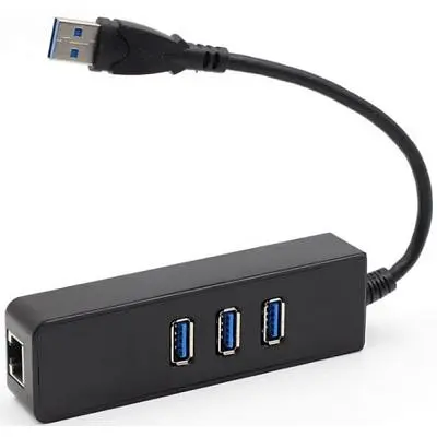 Концентратор Dynamode USB 3.0 Type-A - RJ45 Gigabit Lan 3*USB 3.0 (USB3.0-Type-A-RJ45-HUB3) - фото 2