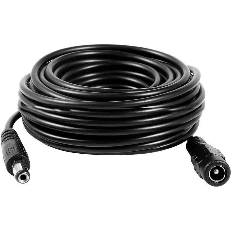 Кабель-подовжувач для відеоспостереження Electrex DC-DC 5.5x2.1 мм 30 м Чорний (30mDC55x21)