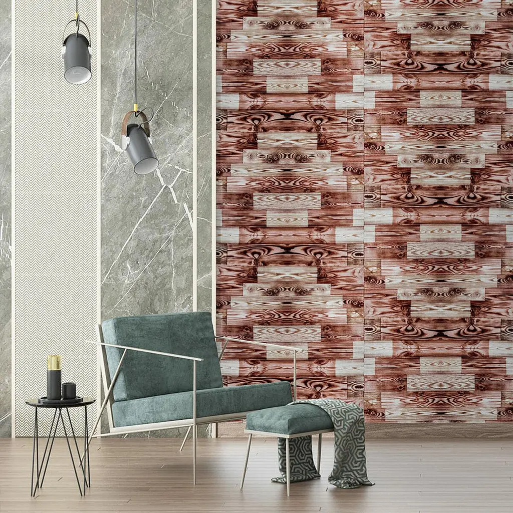 Панель стінова Sticker Wall 700х700х3мм Червоне дерево SW-00001896 - фото 5