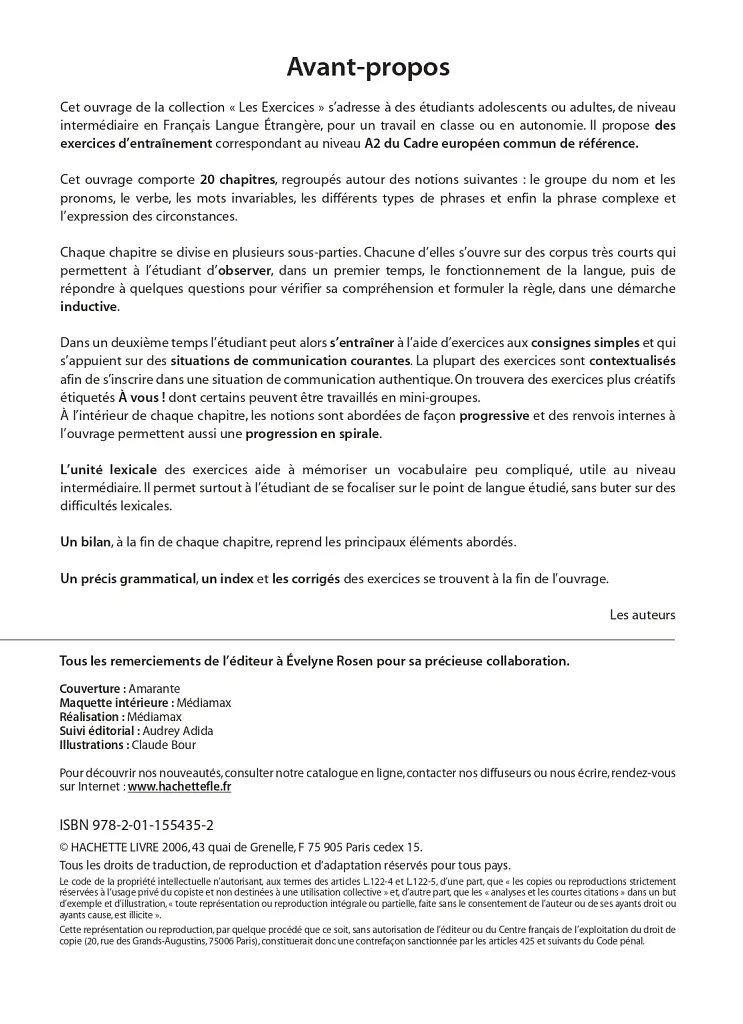 Les 500 Exercices de Grammaire Livre d'eleve A2 + corriges - Джоель Боненфант - фото 2