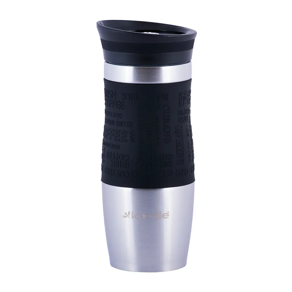Термокухоль Kamille KM-2069 380мл чорний