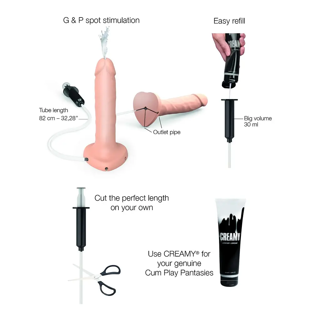 Кінчаючий фалоімітатор Strap-On-Me Squirting Cum Dildo Realistic Flash Strap-on-me SO9014 97536 - фото 4