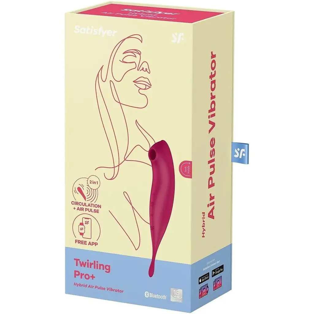 Вакуумний вібратор Satisfyer Twirling Pro+ Червоний - фото 7