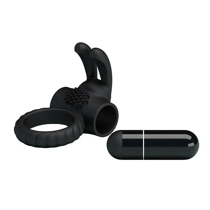 Ерекційне кільце Pretty Love Eudora Penis Ring 2.4 см чорний - фото 9