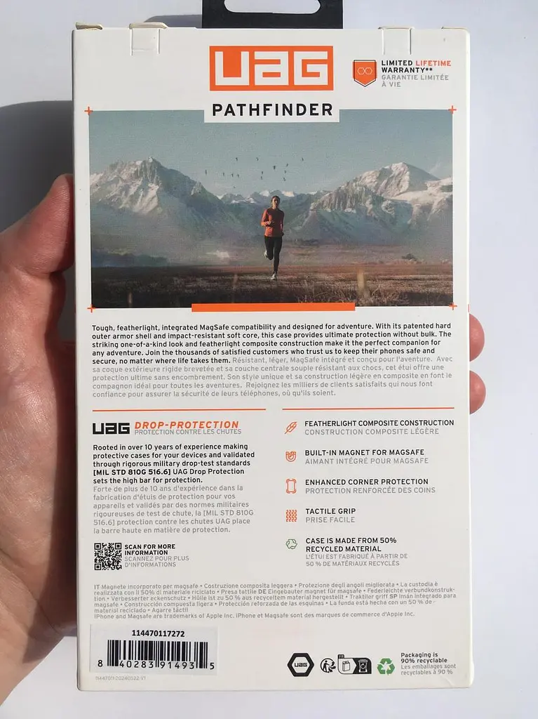 Оригінальний протиударний чохол UAG Pathfinder MagSafe для iPhone 16 Olive 114470117272 - фото 8