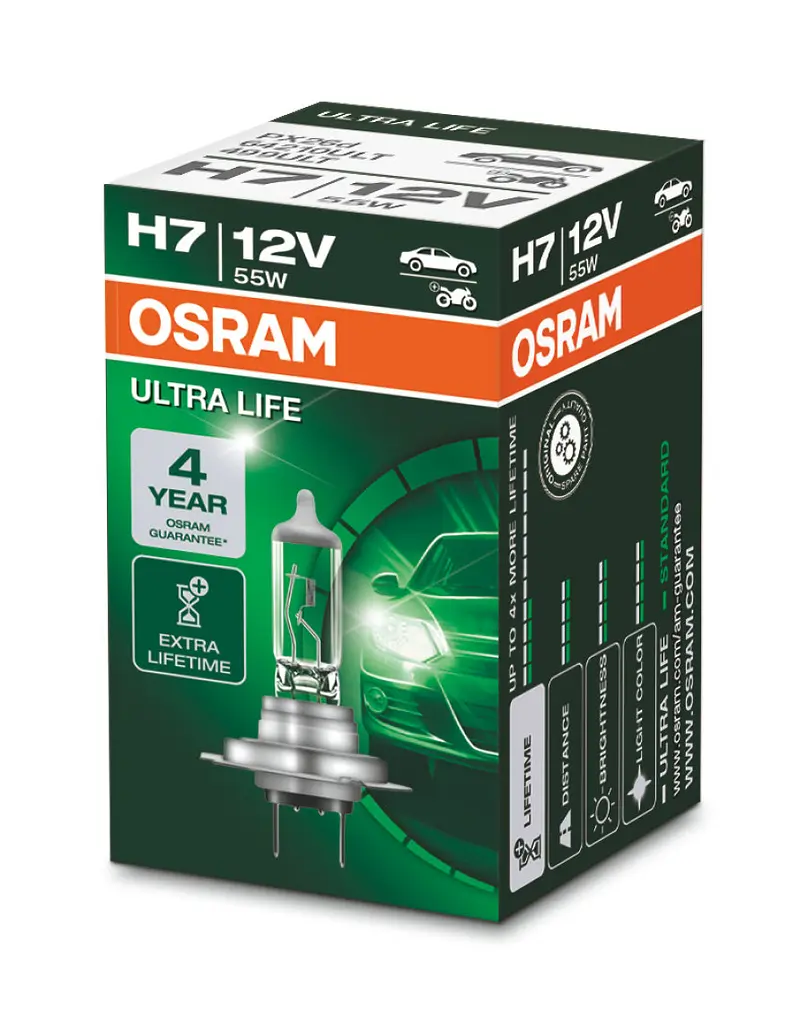 Галогенова лампа Osram 64210ULT UltraLife H7 55W 12V PX26d - фото 3