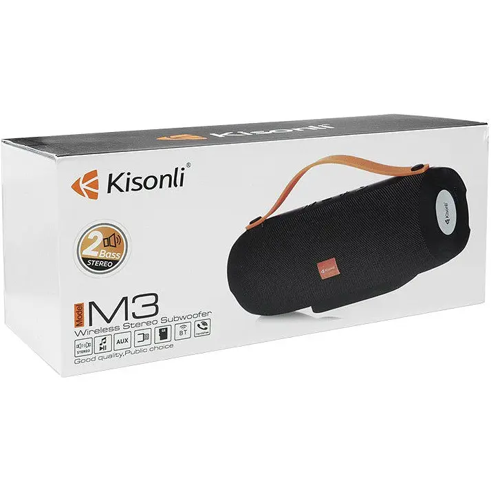 Портативна колонка ретро Kisonli M3 Bluetooth 1200 mAh 10 Вт Black - фото 6