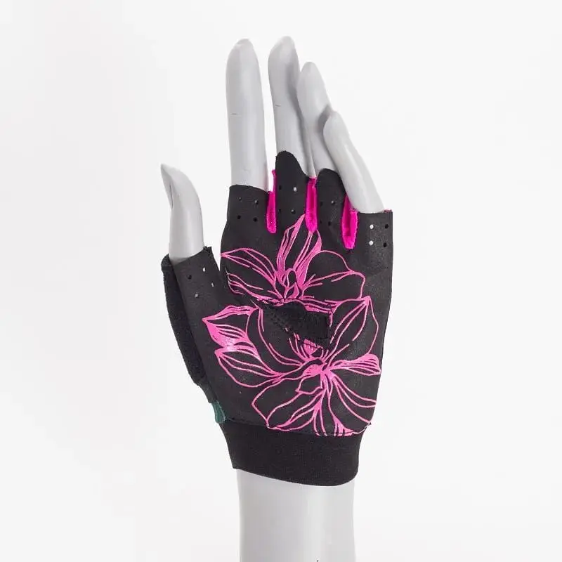 Рукавички для фітнесу MAD MAX Flower Power MFG 770, Black/Pink - XS - фото 2