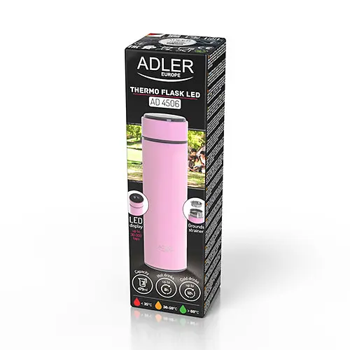 Термос Adler AD 4506 pink LED 473 мл - фото 10