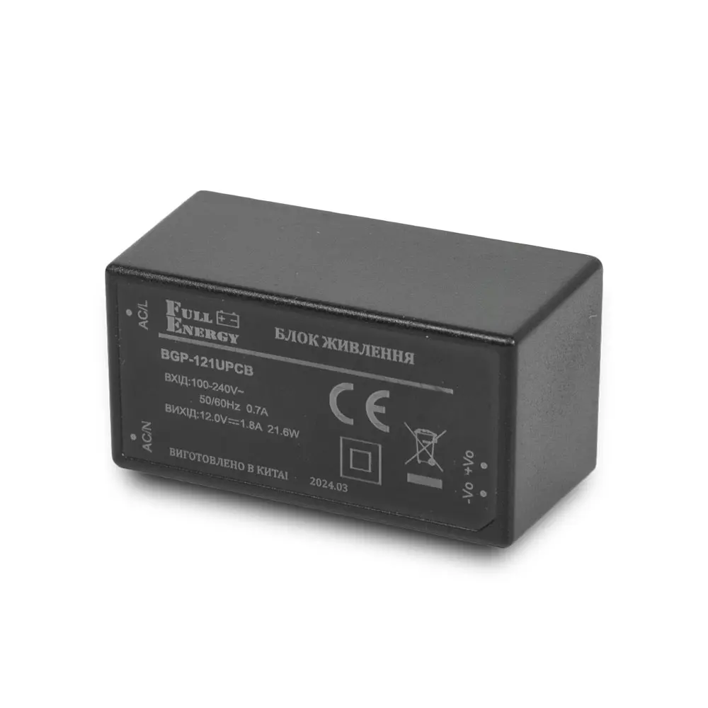 Блок живлення Full Energy BGP-121UPCB 12 В/1.8 А на друковану плату