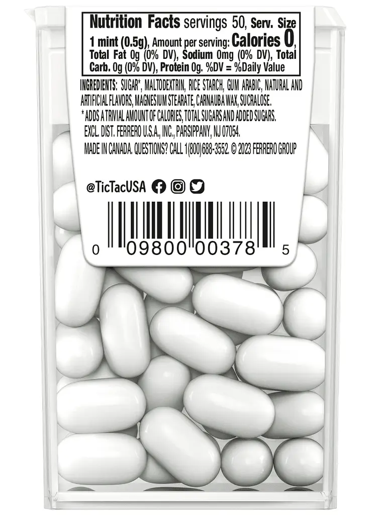 Драже Tic Tac Naughty or Nice Candy Cane Mints 23.8г - фото 2