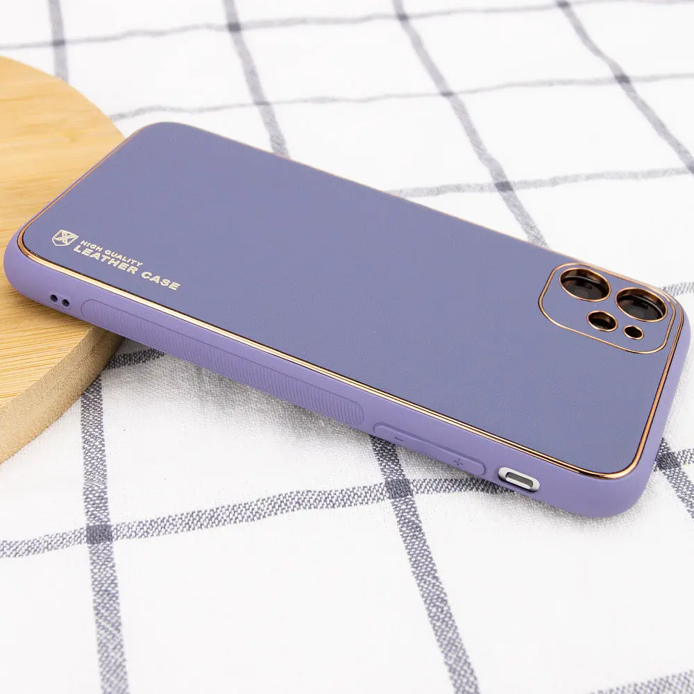 Шкіряний чохол Xshield для Apple iPhone 11 6.1" Сірий / Lavender Gray - фото 3