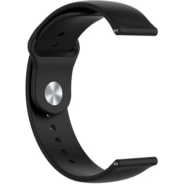 Ремінець DK CDK для Huawei Watch GT 5 46mm 22mm Silicone Sport Band (011909) (black) - фото 2