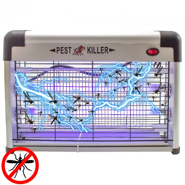 Електричний знищувач комах прилад для знищення комарів мух 35x8x25 см PEST KILLER BK-L20 потужністю 20 Вт - фото 5
