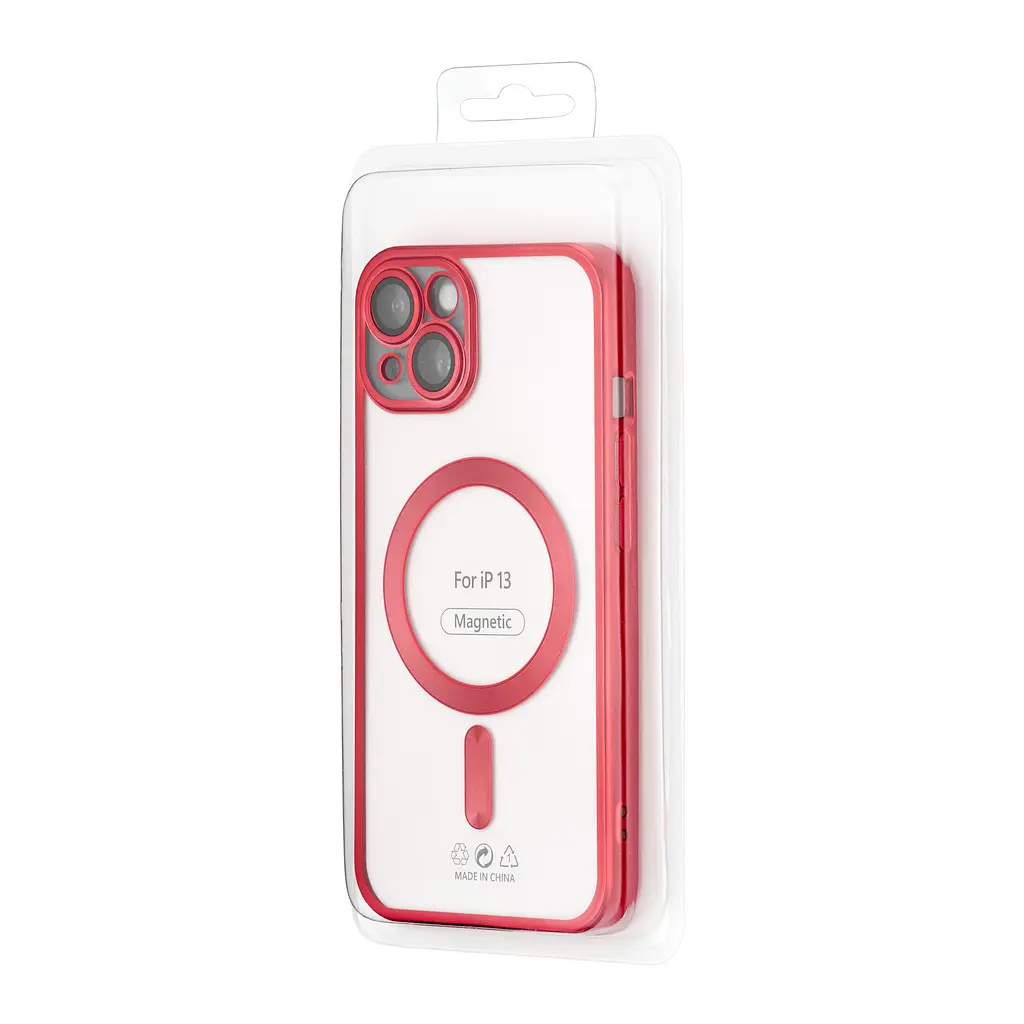 Чохол Ductil Metallic Edge with MagSafe (Protected Camera & Lens) iPhone 13 Red - фото 2