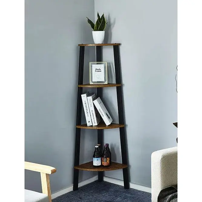 Этажерка Leobert Wooden угловая в стиле Loft  - фото 2