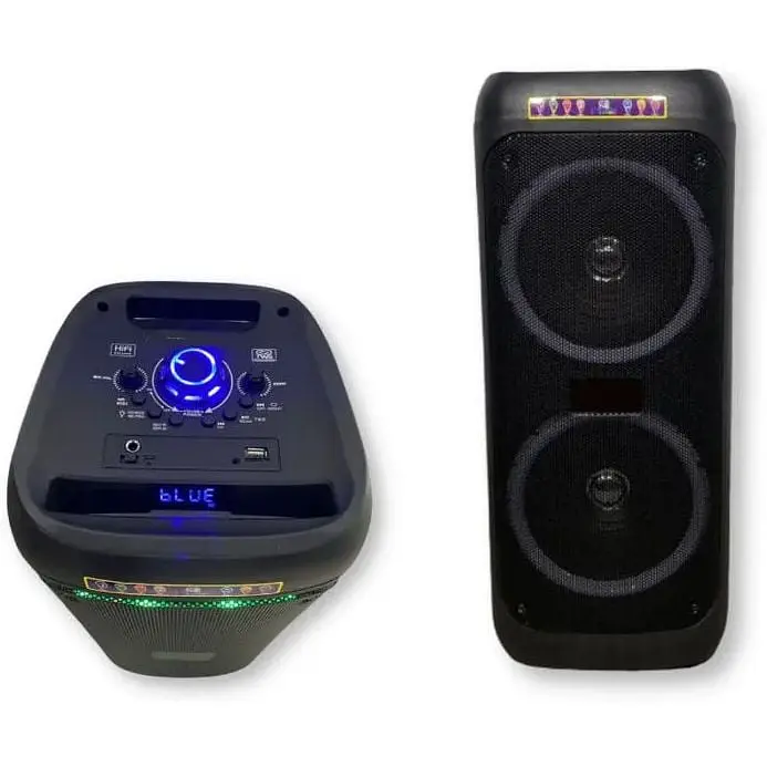 Акумуляторна акустична система Kimiso QS-82 колонка валіза 80Вт USB SD FM радіо Bluetooth мікрофон ДК (QS-82) - фото 2