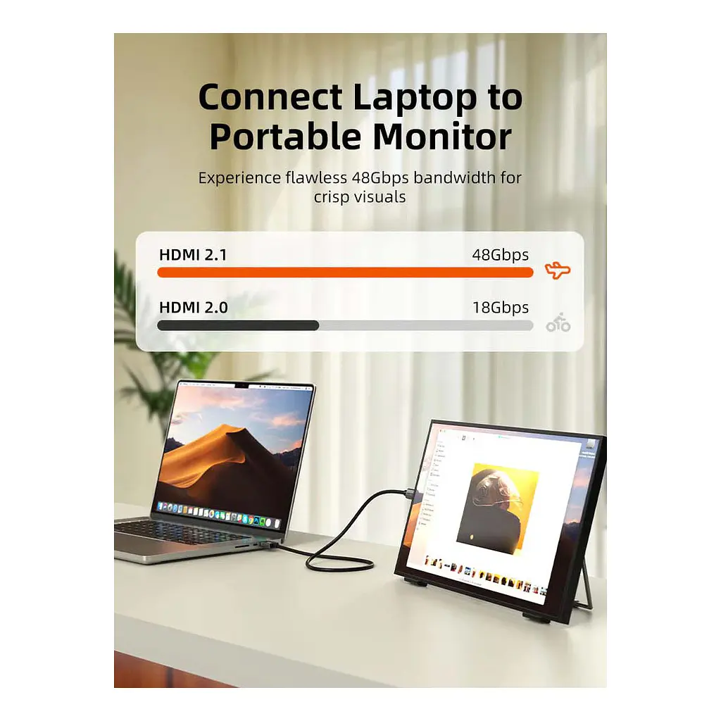 Кабель мультимедійний HDMI micro M to HDMI M 0.5m 8K60Hz Cabletime (CA915873) - фото 4
