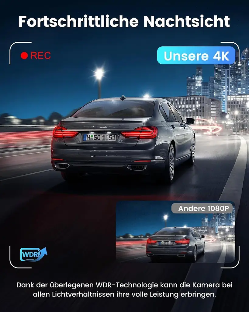 Відеореєстратор SIGRILL 4K+1080P з Wi-Fi та картою 64 ГБ - фото 9
