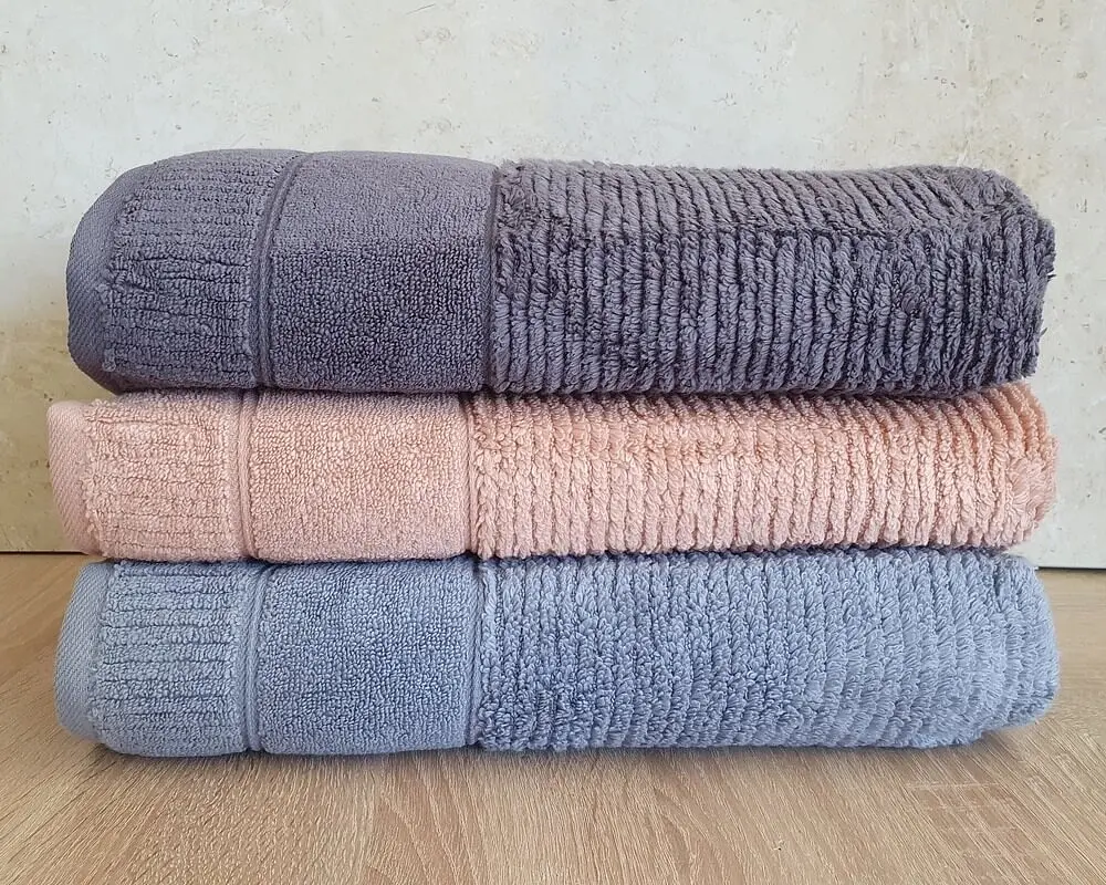 Набір турецьких махрових рушників Cestepe MicroCotton Premium 3 штуки 70x140 Nevara щільність 600 г/м2 - фото 3