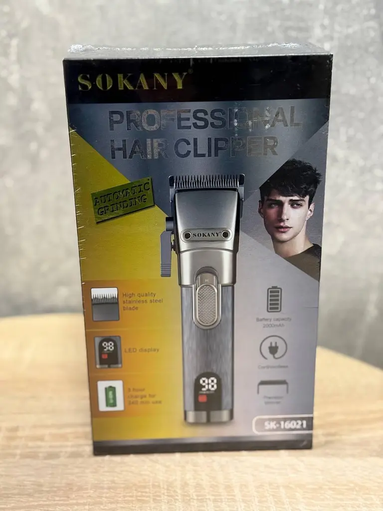 Машинка для стрижки SOKANY SK-16021 акумуляторна довжина зрізу 5 15 мм 4 насадки 2000 мАг Сірий - фото 5