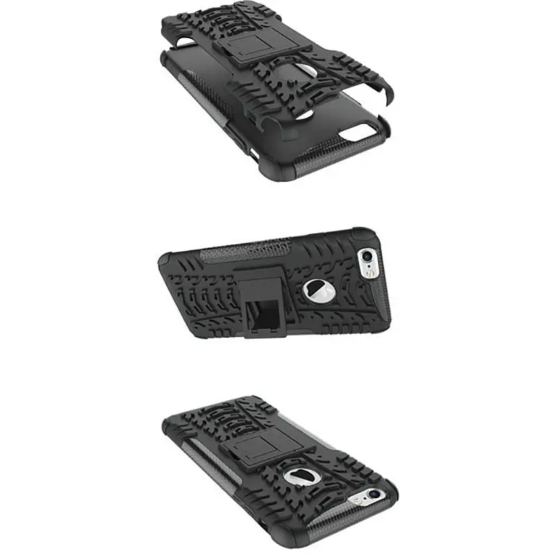 Чохол-накладка Toto Dazzle Kickstand 2 in 1 Case Apple iPhone 6/6s Black - фото 2