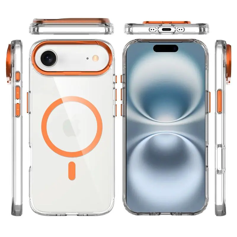 Чохол Epik TPU Space Case Apex with MagSafe для Apple iPhone 17 Air 6.5" Papaya - фото 4