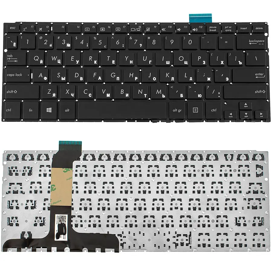 Клавіатура для ноутбука ASUS (UX360CA, UX360CAK) rus, black, без фрейма - фото 2