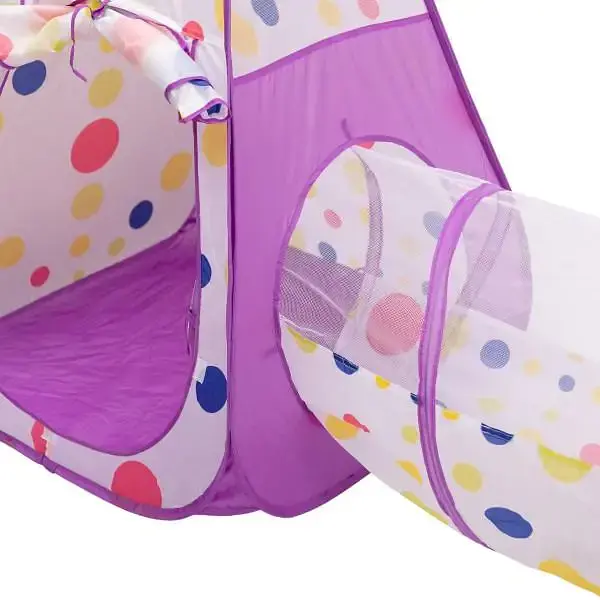 Намет дитячий ігровий LUGI HP-S-4NDV з тунелем та басейном для кульок бузковий - фото 8