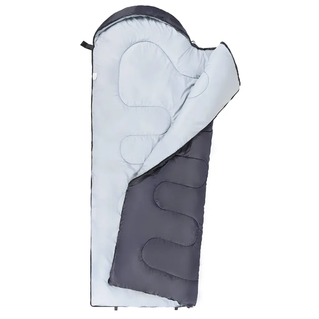 Спальный мешок Outtec одеяло демисезонный с капюшоном синий - фото 3