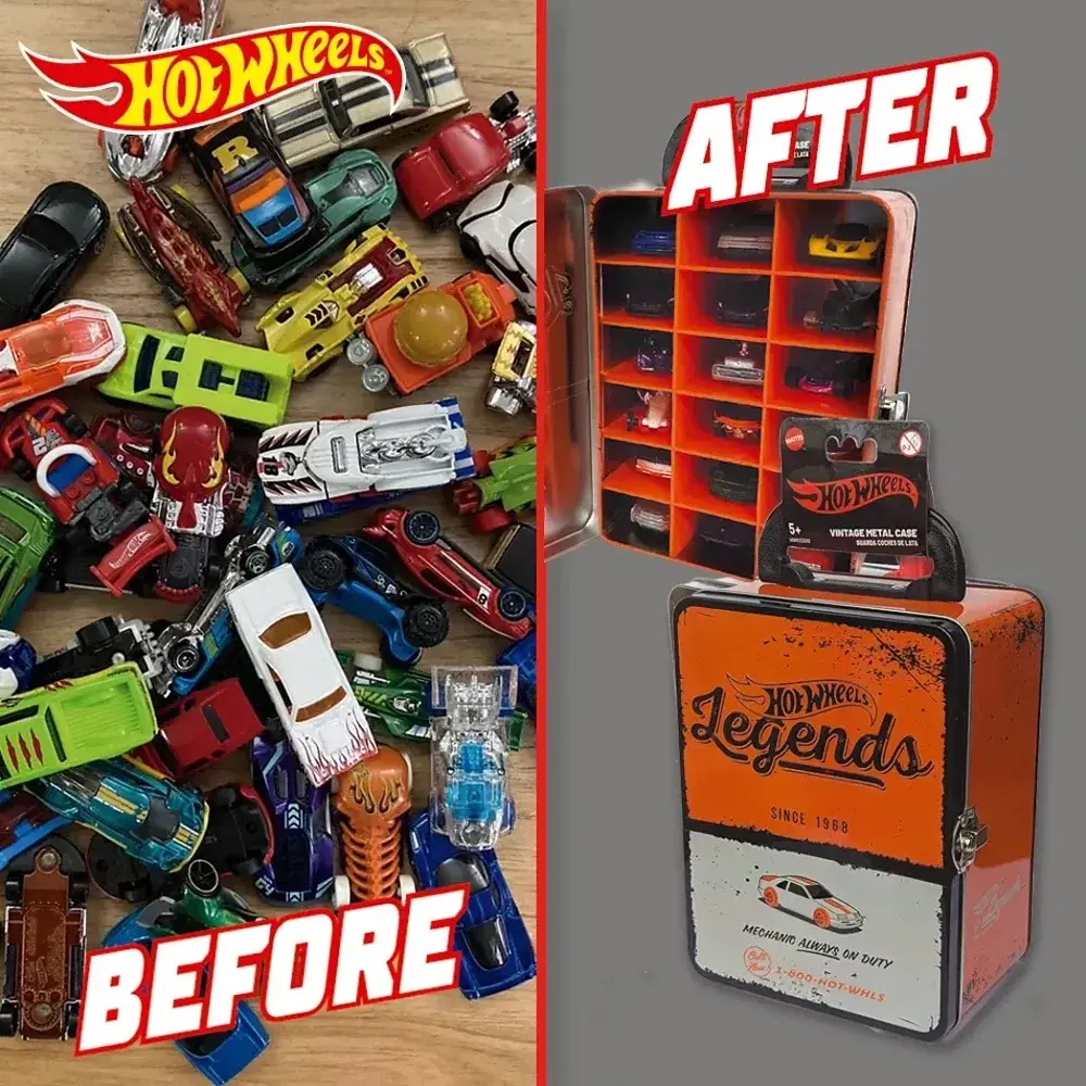 Контейнер Hot Wheels для 18 машинок вінтажний помаранчевий (HWCC22O) - фото 5