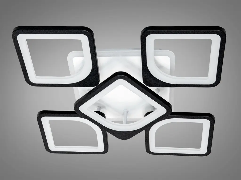 Стельовий світильник LED Diasha S8060/4+1BK, 85W, 3200K-6500K, чорний метал, сучасний стиль для дому - фото 4
