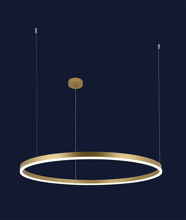 Люстра led світильник кільця підвісна Levistella 918LP450-1 GD 800MM - фото 2